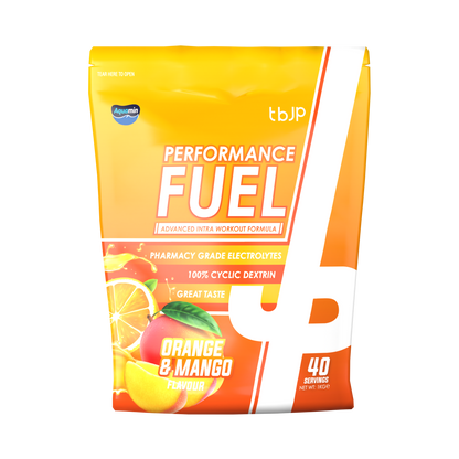 Trained By JP Performance Fuel Intra Workout 1kg - Orange & Mango front pack