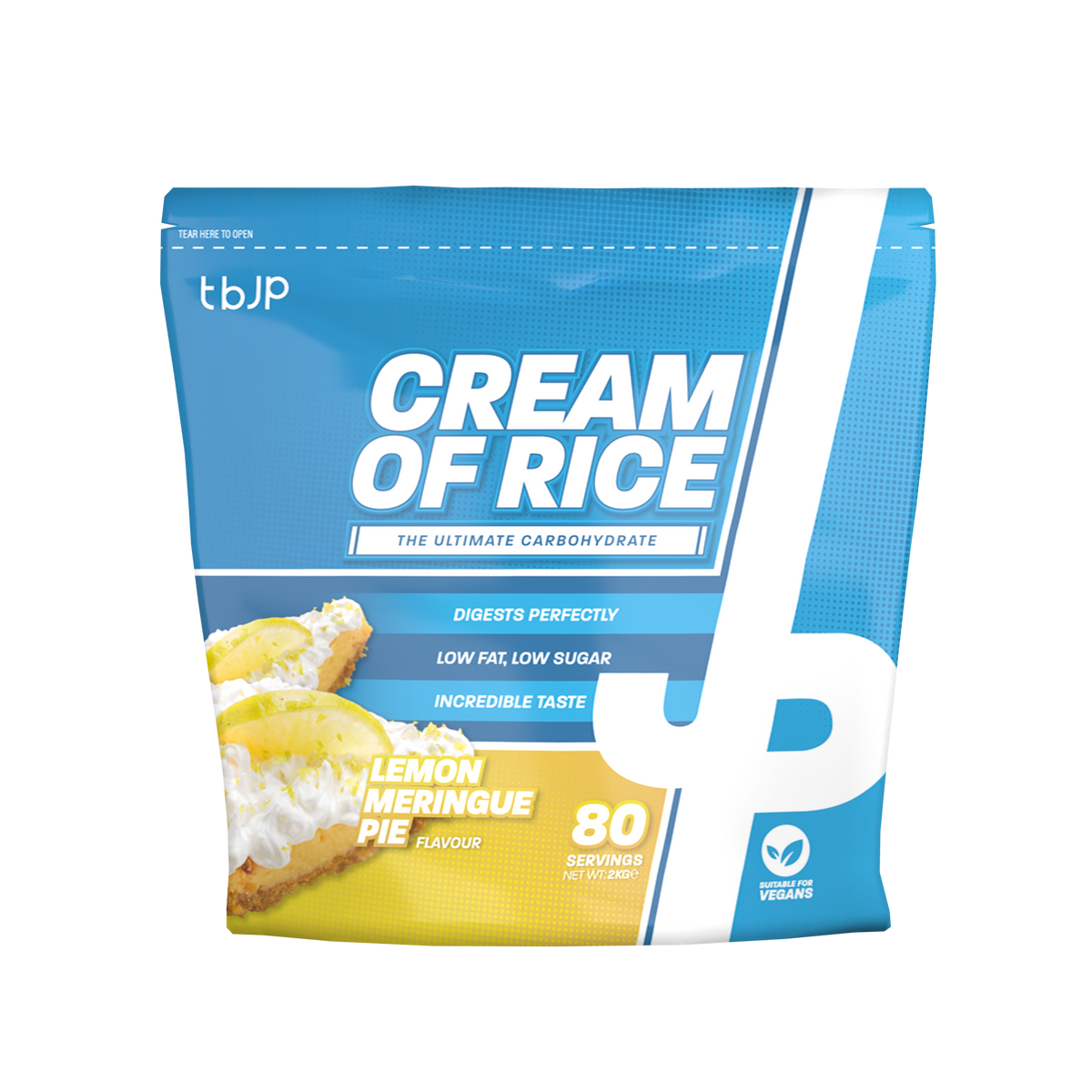 Trained By JP Cream Of Rice 2kg - Lemon Meringue front pack