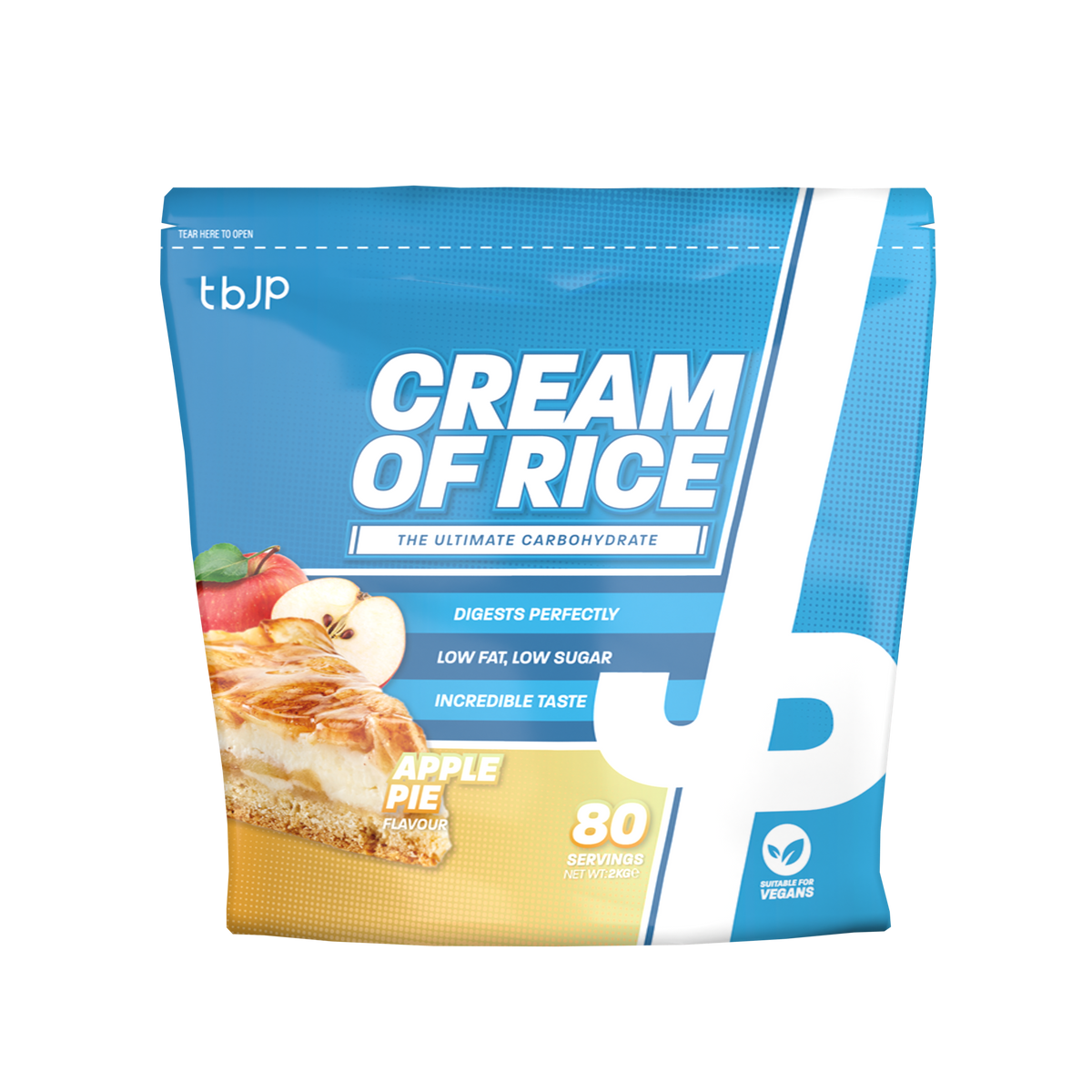 Trained By JP Cream Of Rice 2kg - Apple Pie front pack