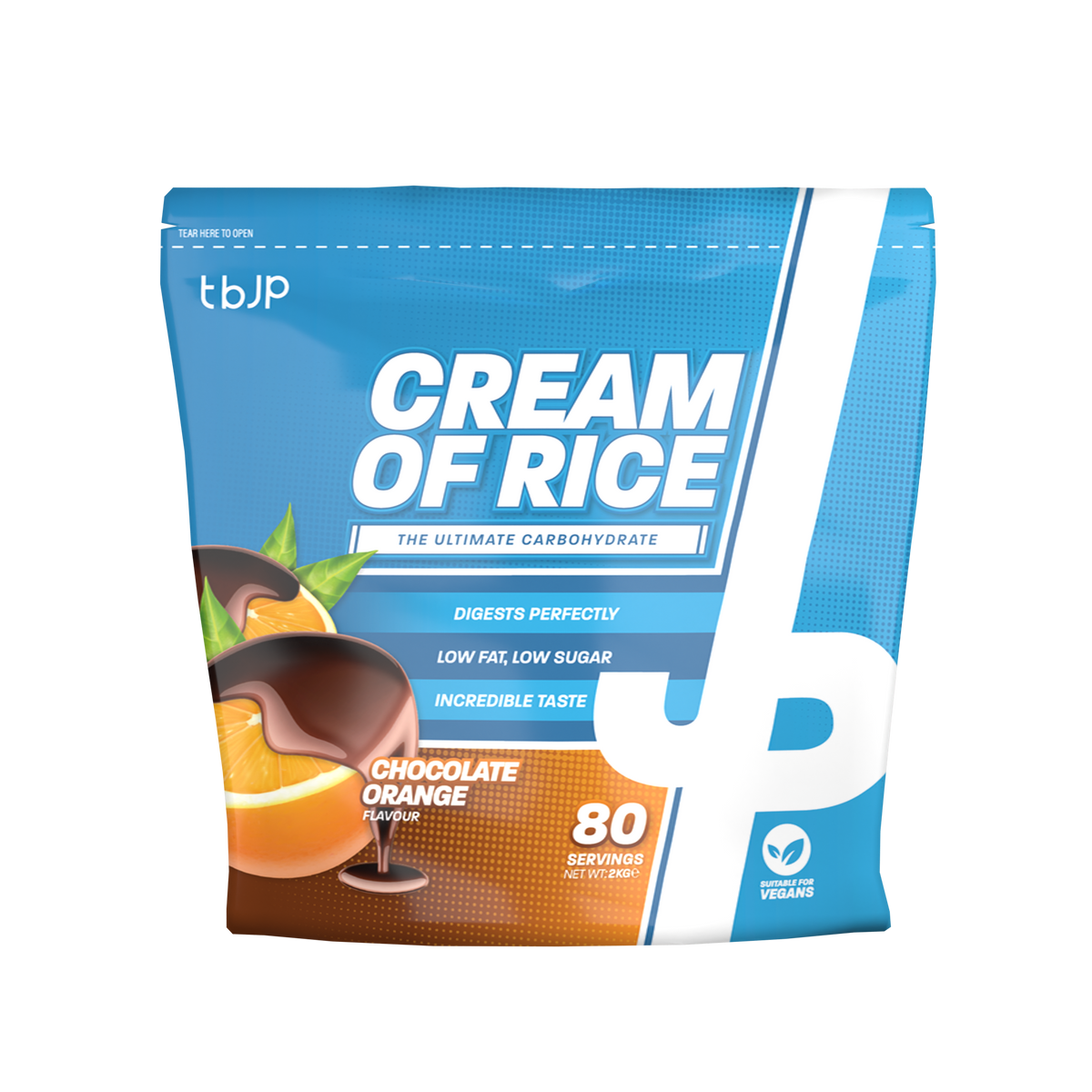 Trained By JP Cream Of Rice 2kg - Choc Orange front pack