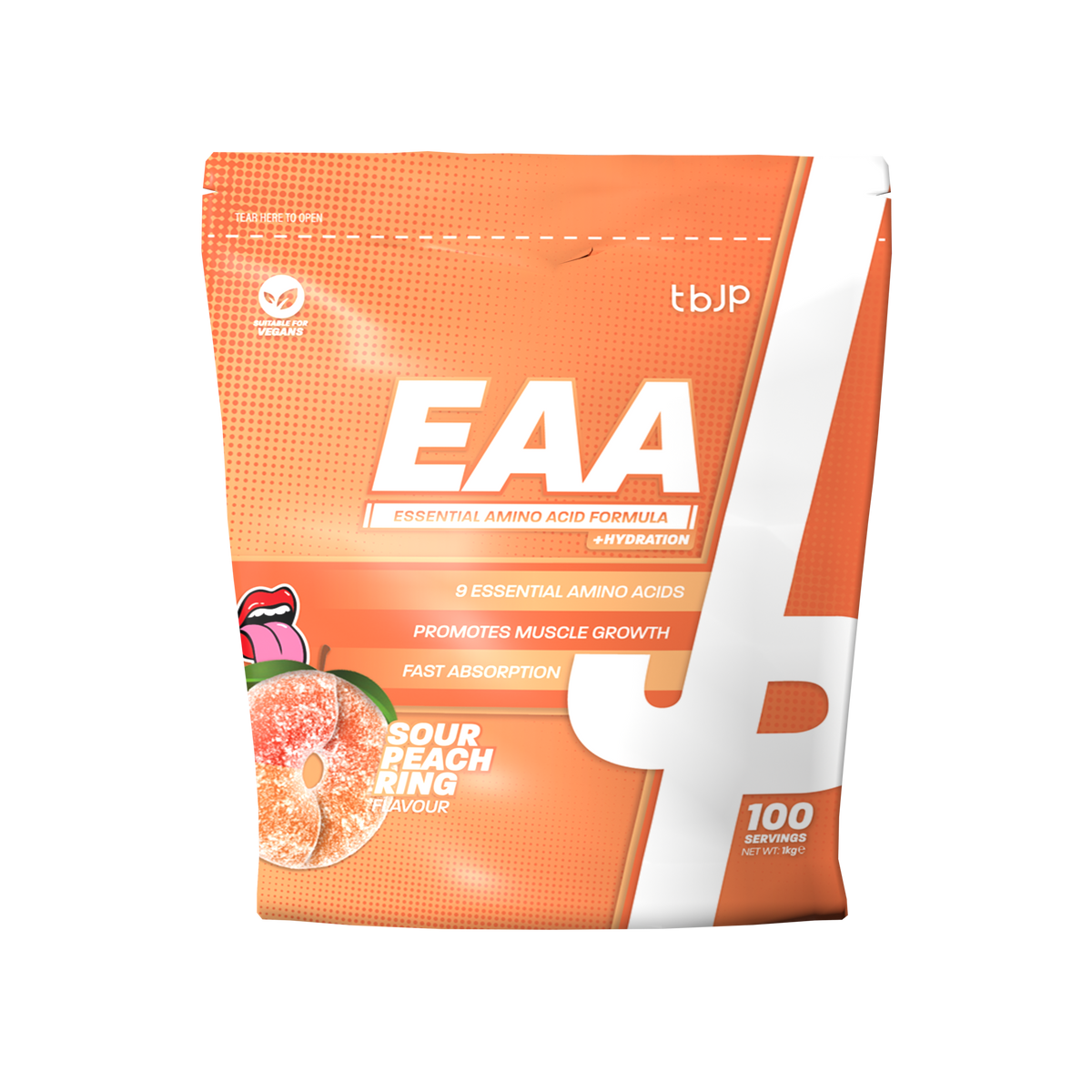 Trained By JP EAA 1kg - Sour Peach front pack