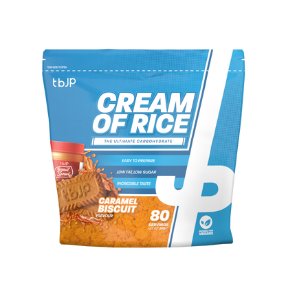Trained By JP Cream Of Rice 2kg - Caramel Biscuit front pack